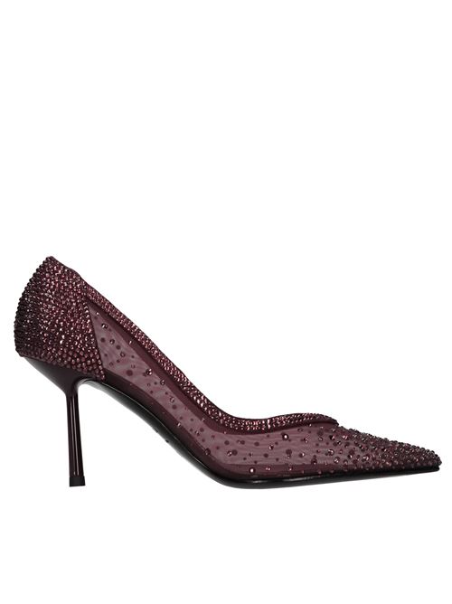 Décolleté Nicole in pelle rete e strass LE SILLA | 4191E080BXPPKAB160CILIEGIA